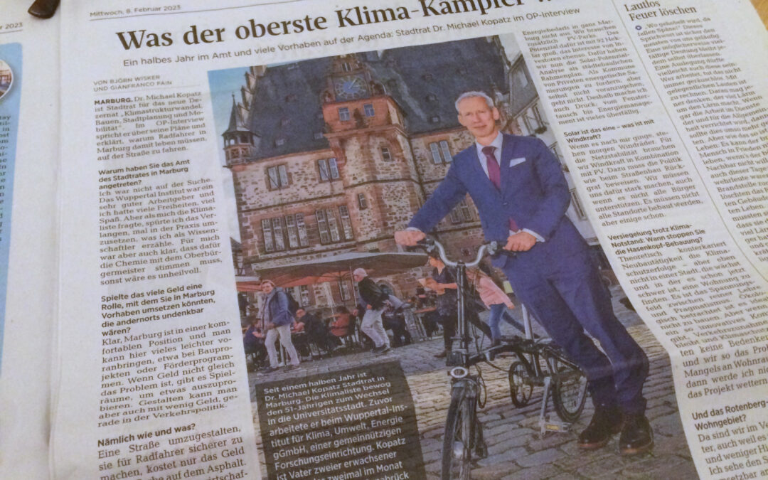 Anmerkungen der BI zum Interview der OP mit Marburgs neuem Klimadezernenten: